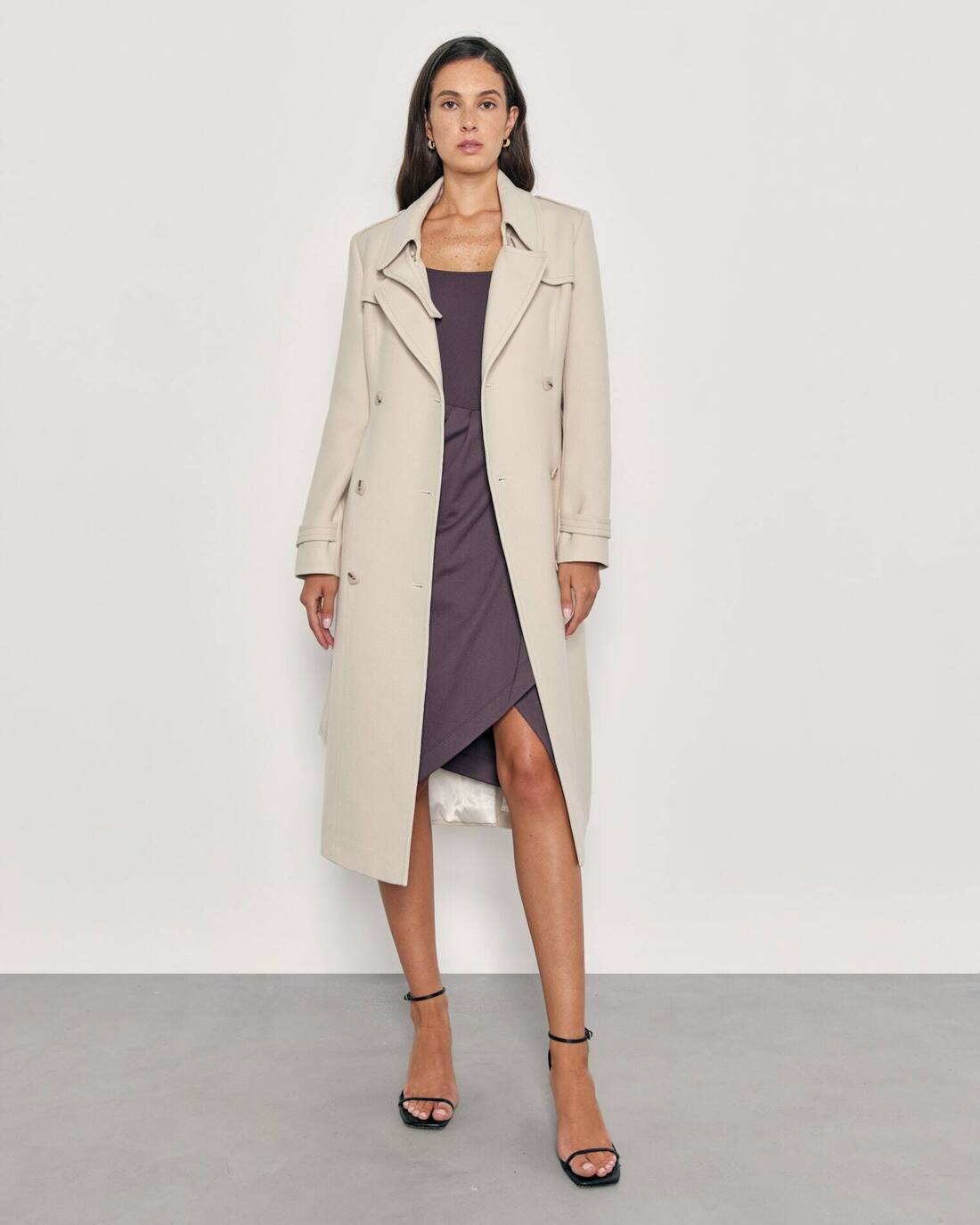Double-breasted trench coat