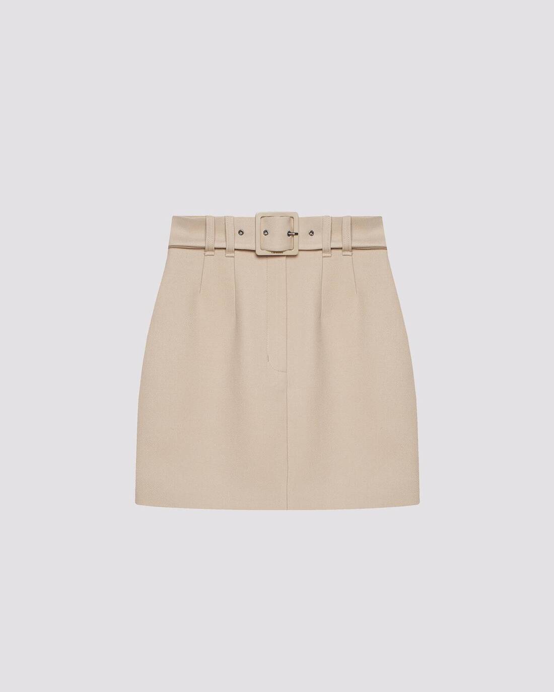 Mini skirt with a belt 