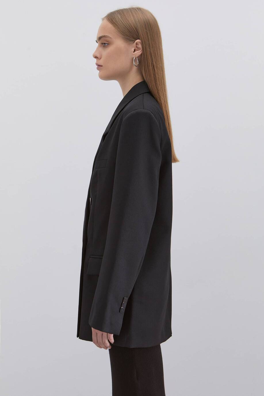 Double-breasted jacket with a straight silhouette