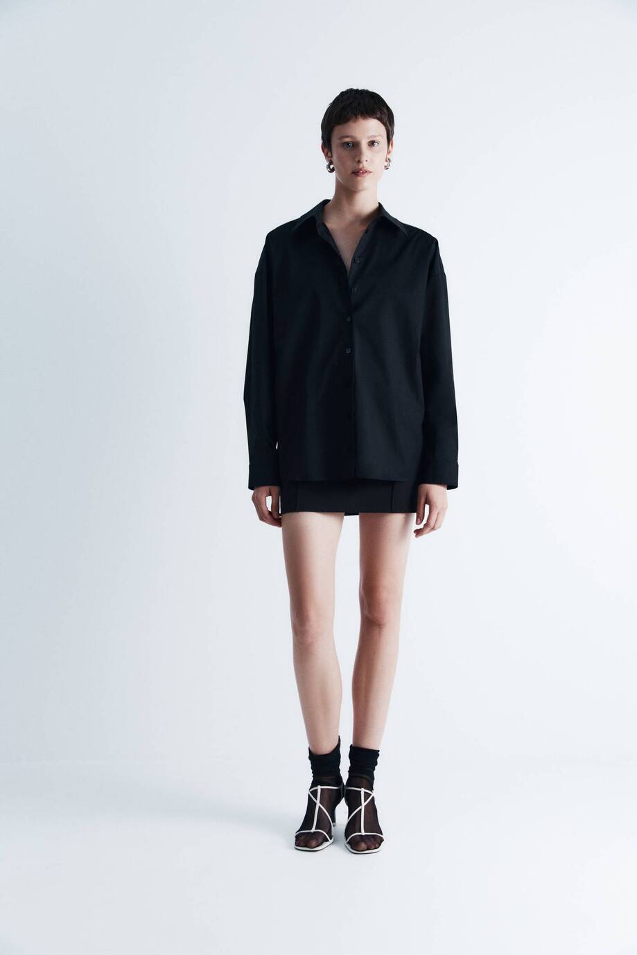 Хлопковая рубашка oversize