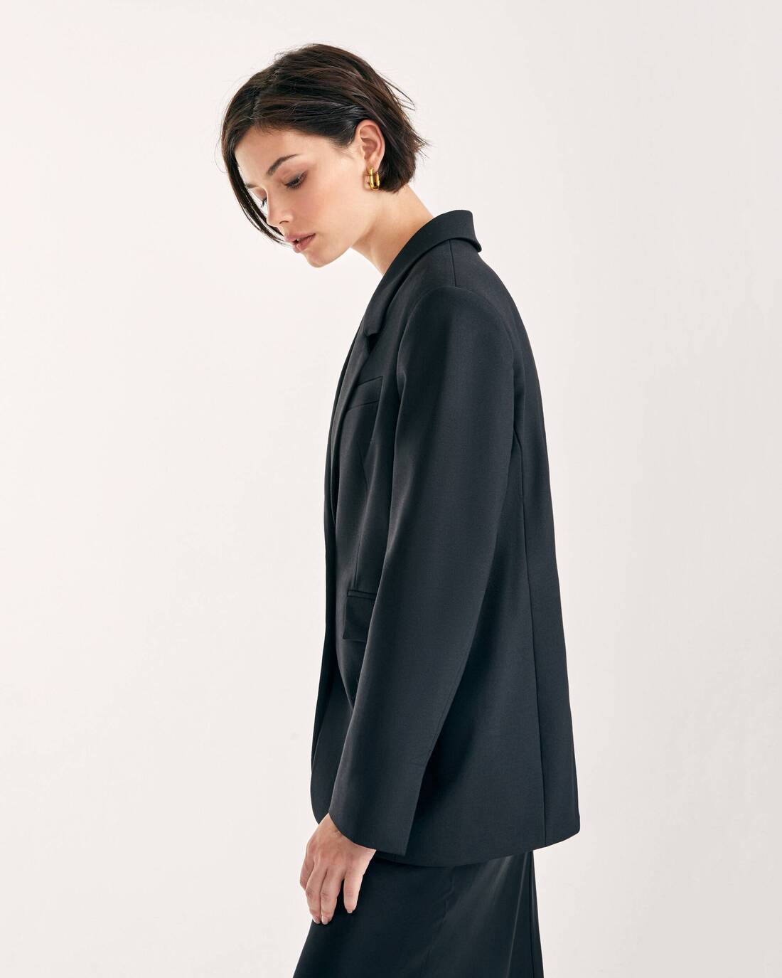 Textured semi-fitted jacket