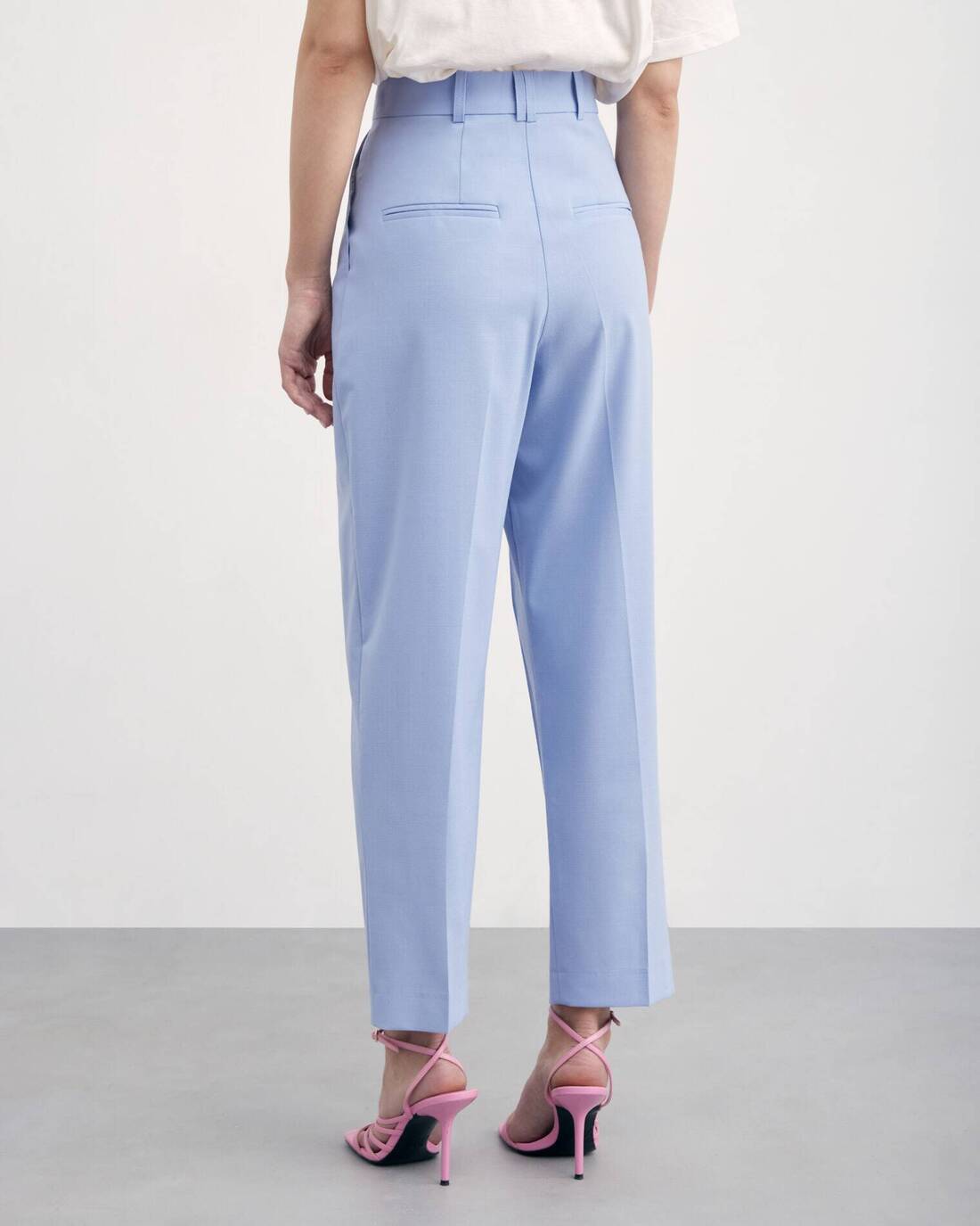 Pintuck trousers
