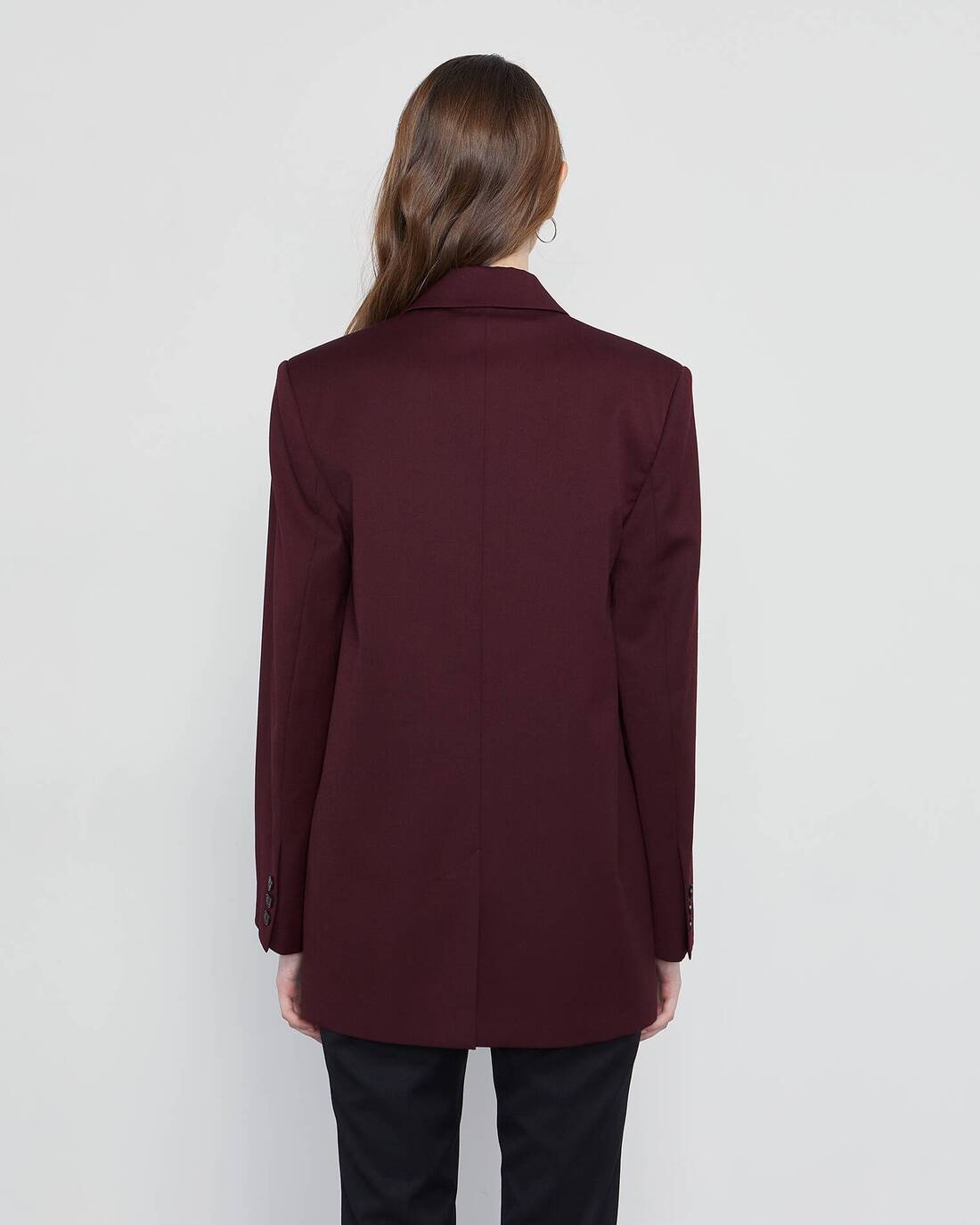 Double-breasted straight-silhouette jacket
