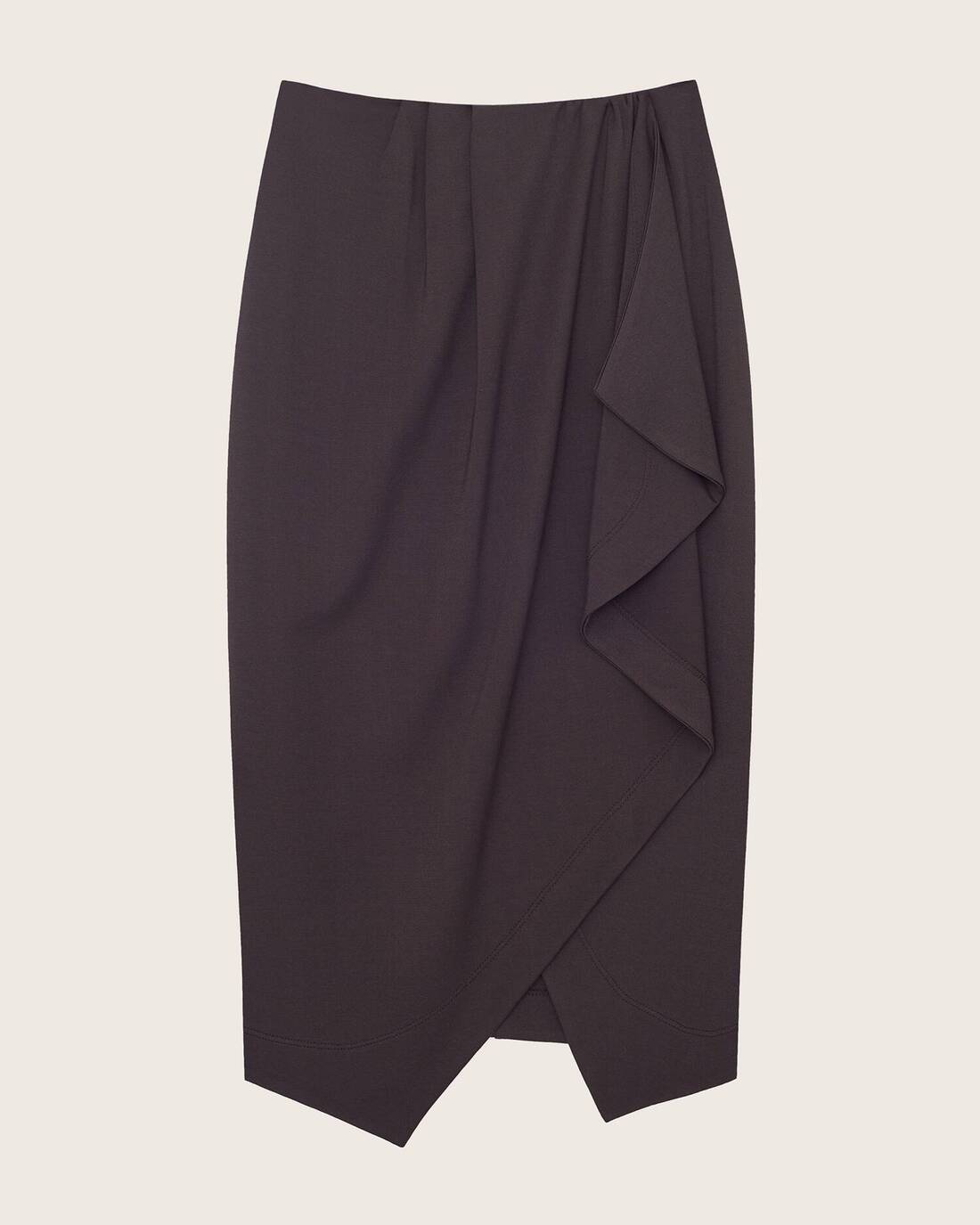 Jersey skirt with a flounce