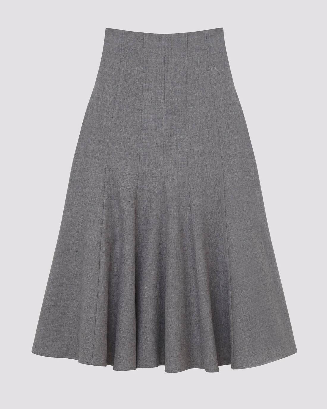 High-waisted midi skirt