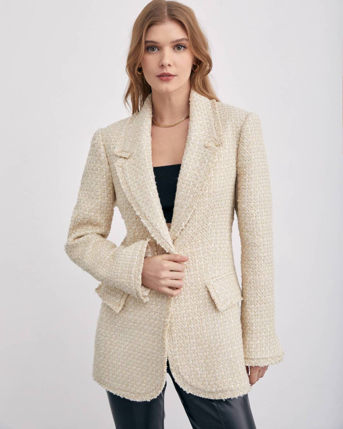 Fitted boucle jacket 
