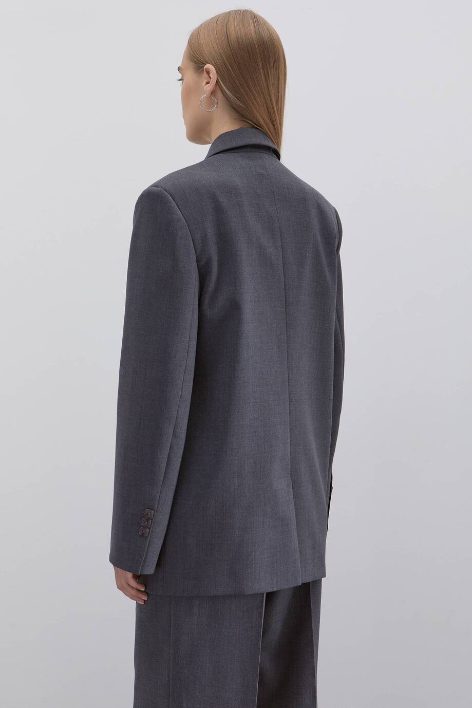 Double-breasted jacket with a straight silhouette
