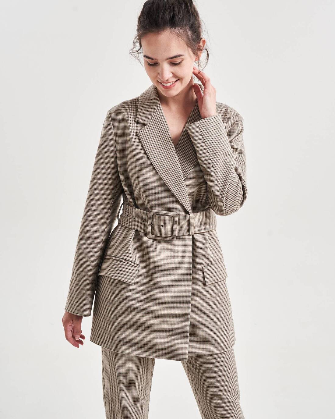 Checked pantsuit