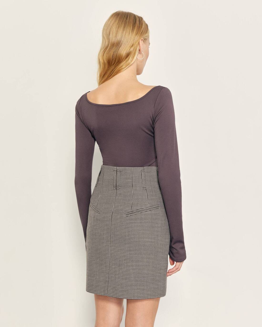 Mini woolen skirt