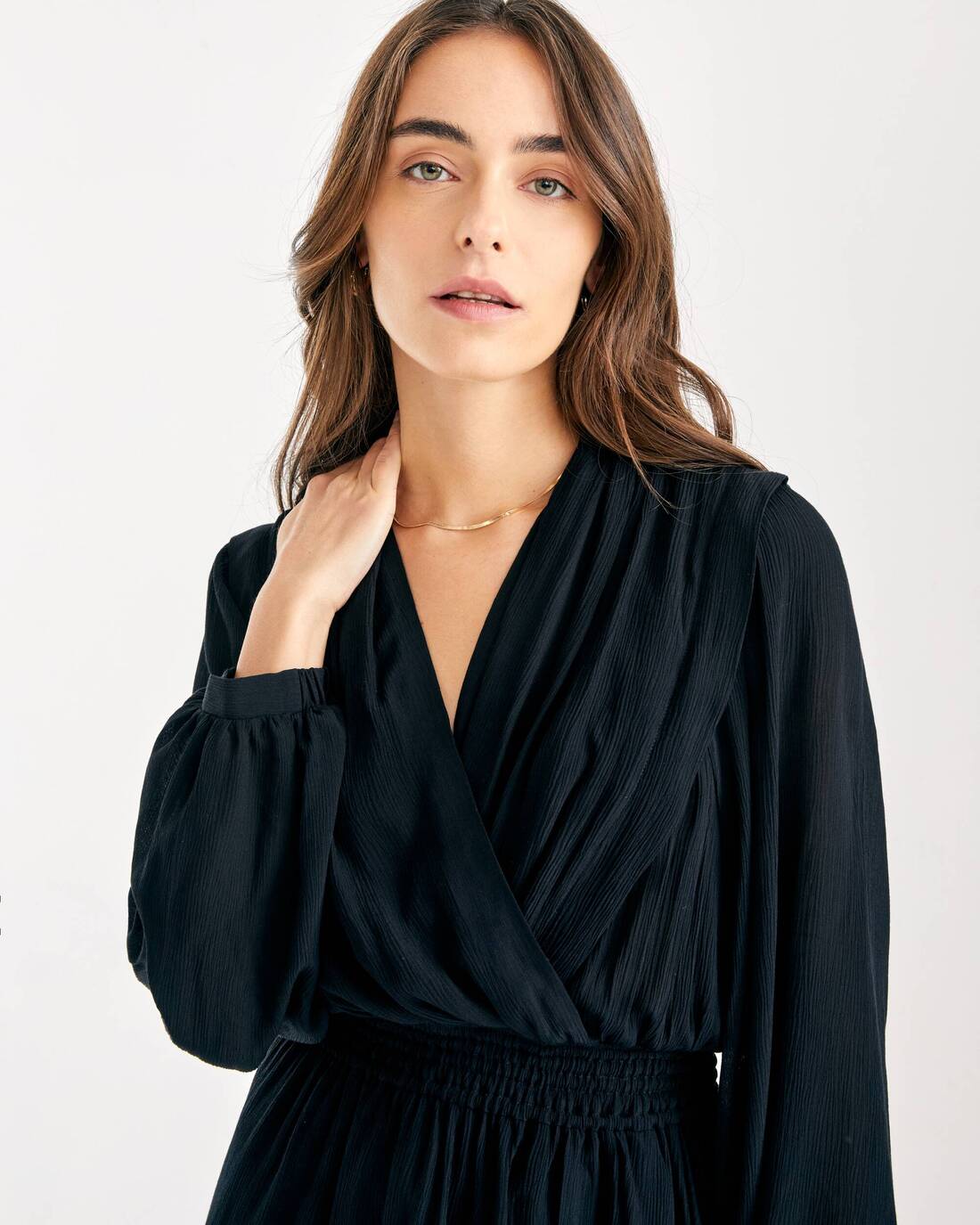 Airy mini dress with flounce