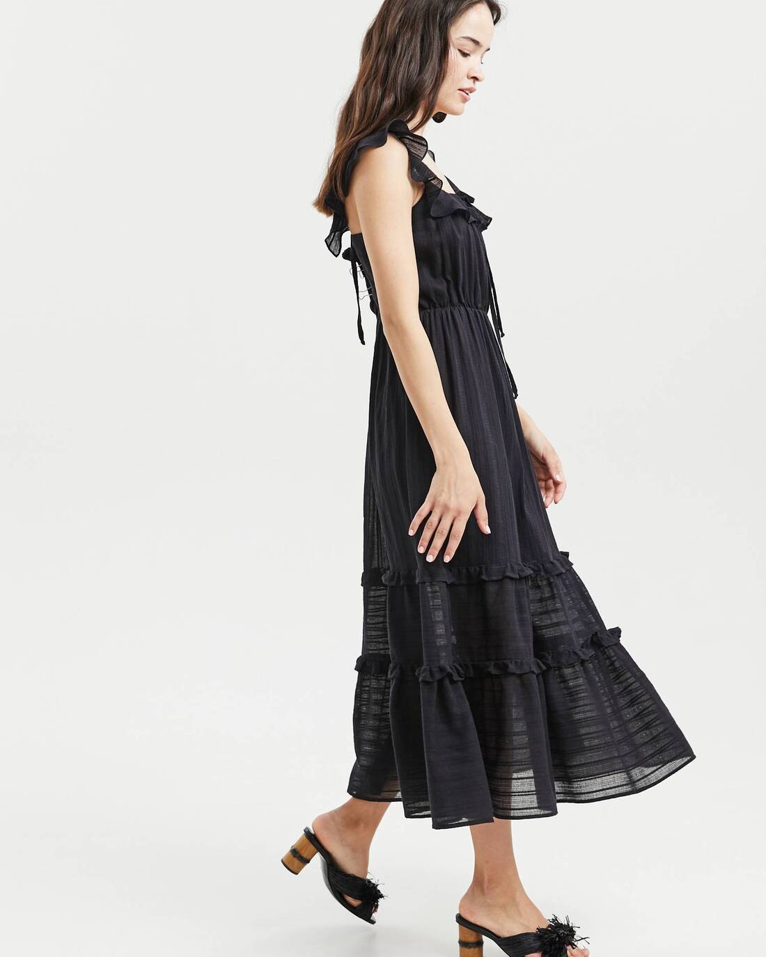 cotton ruched dress