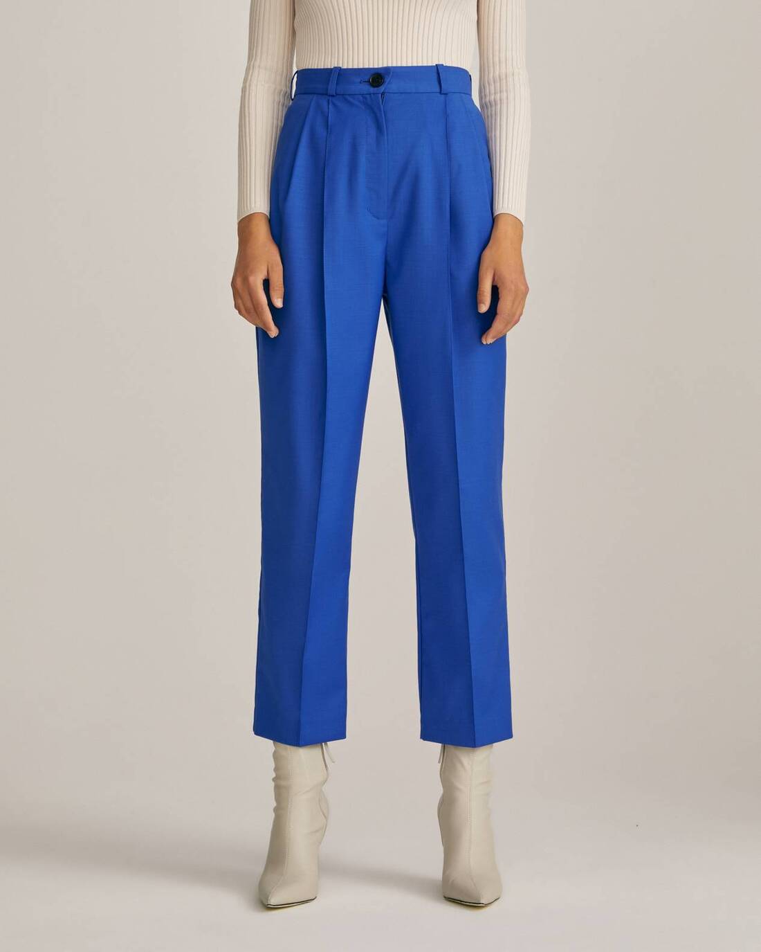 Cropped cigarette-style pants