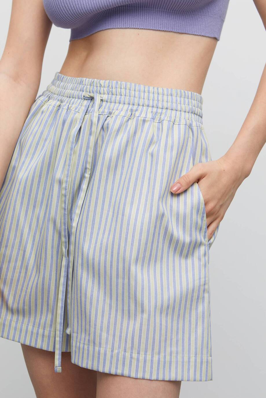 Pajama-style shorts