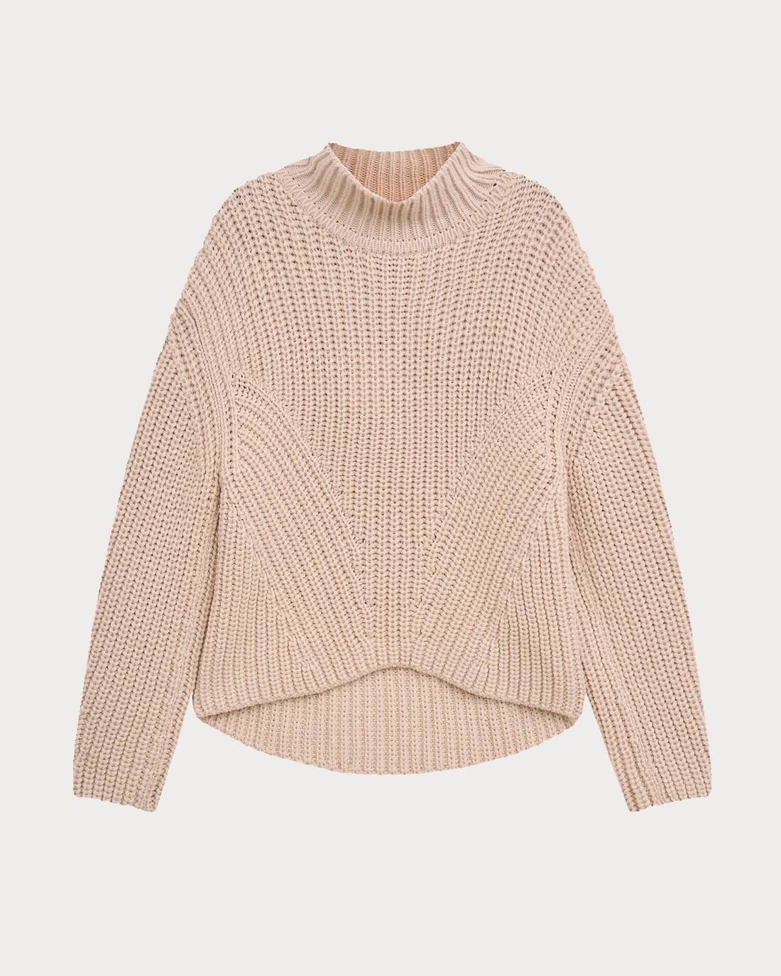 Ассиметричный вязаный свитер