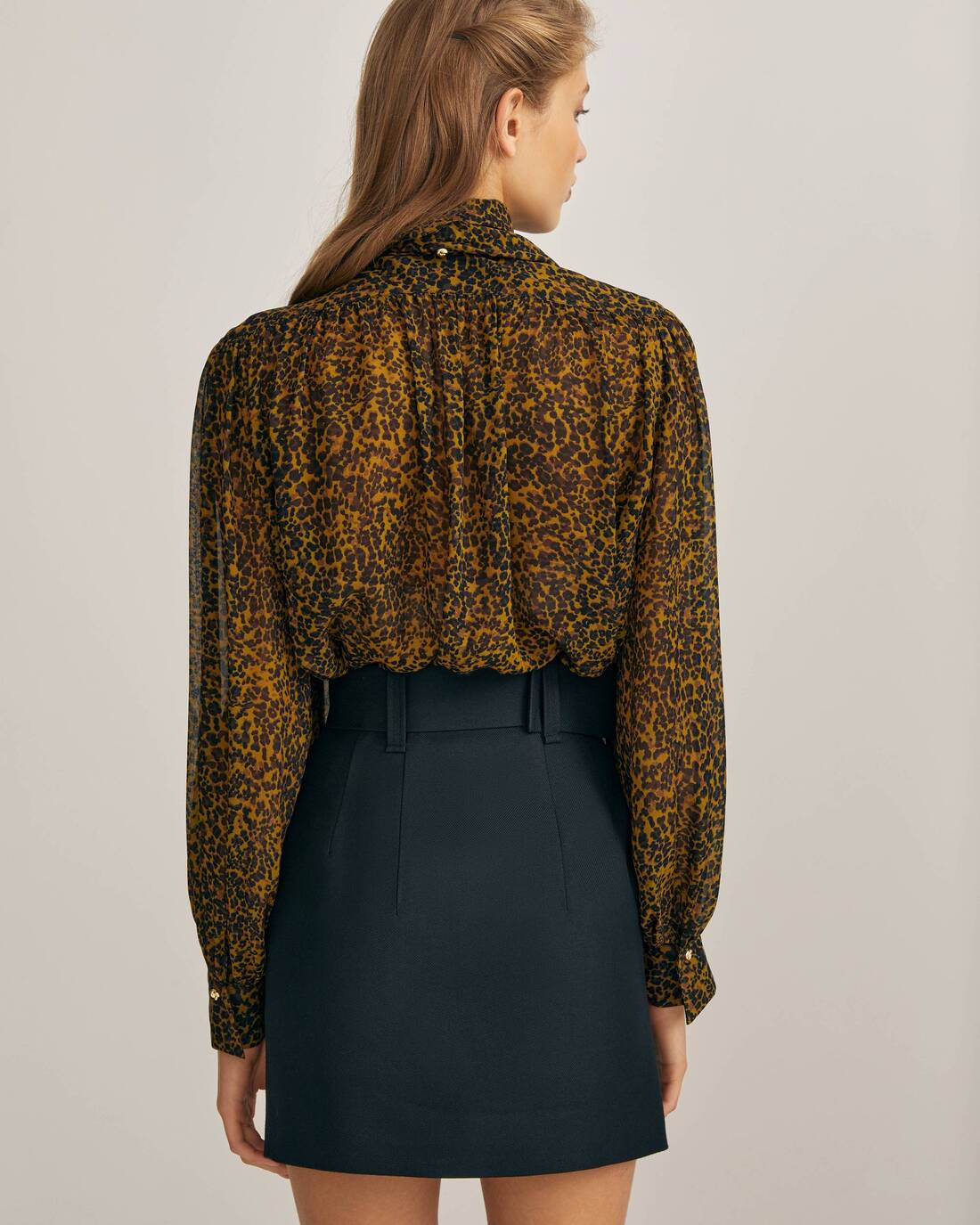 /Printed chiffon blouse