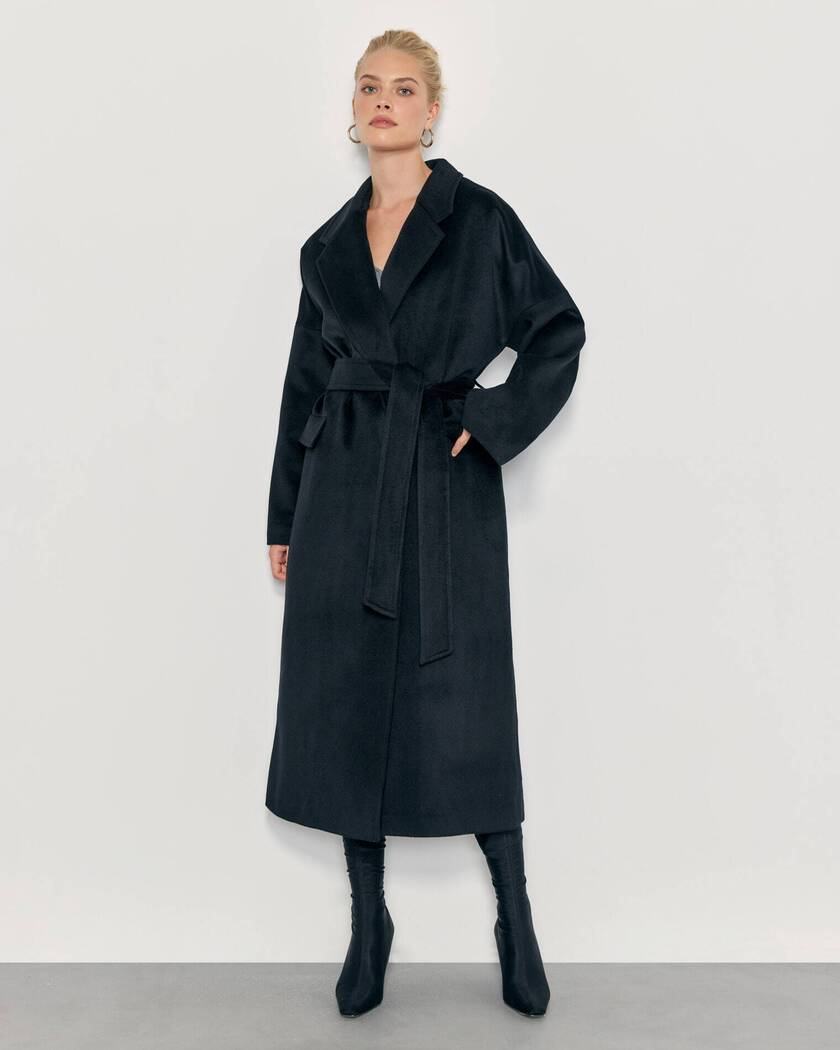 картинка Пальто-халат из ворсовой шерсти магазин Одежда+ являющийся официальным дистрибьютором в России 