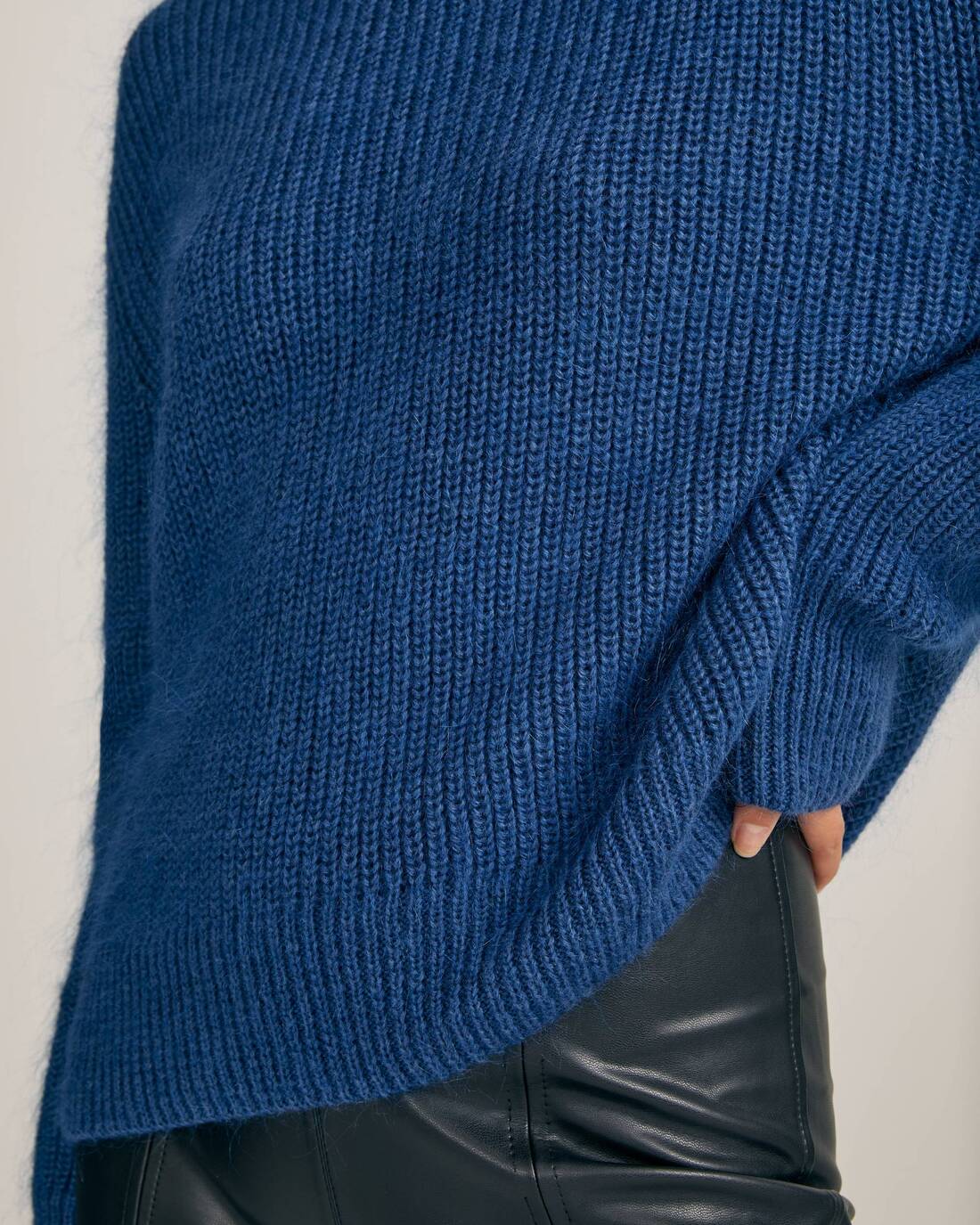 Elongated mohair sweater