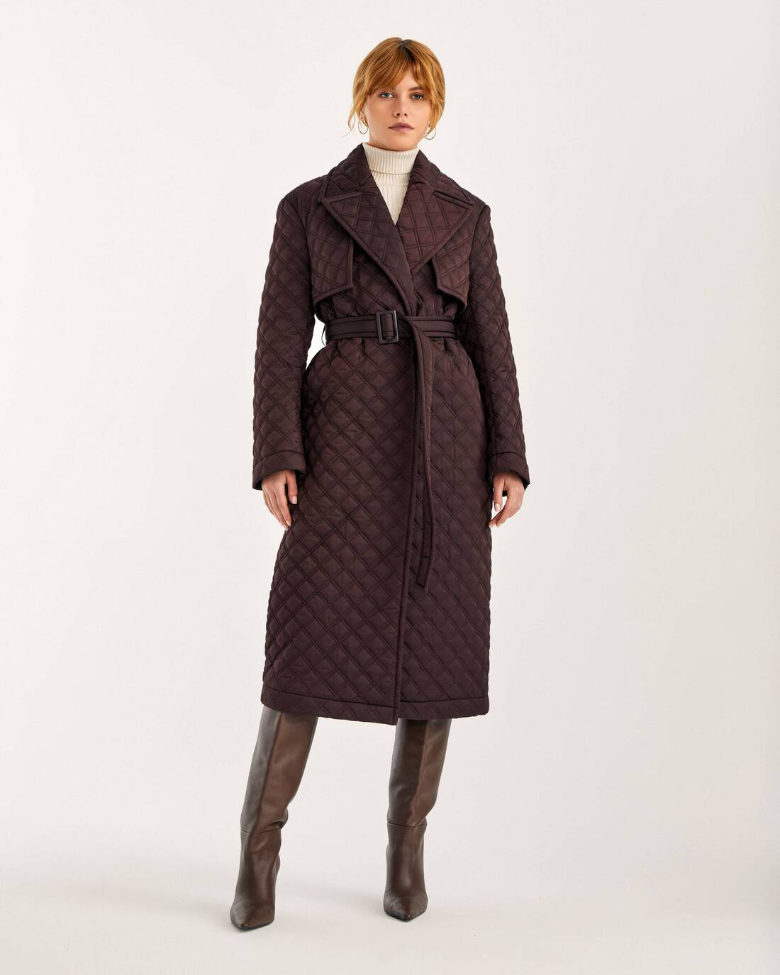 Padded trench coat 