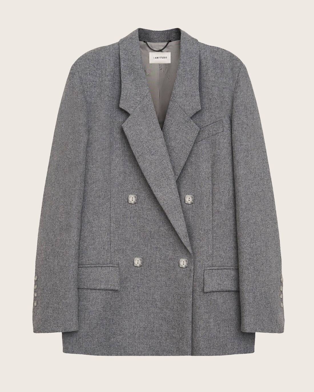 Straight cut double-breasted jacket 