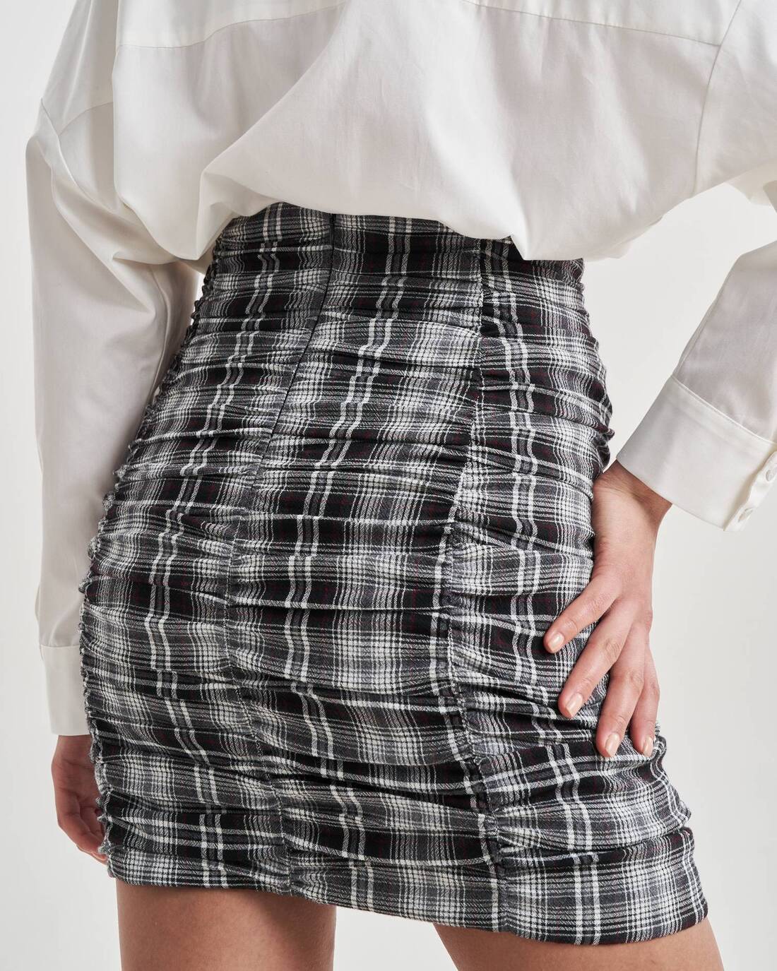 Tartan check mini skirt