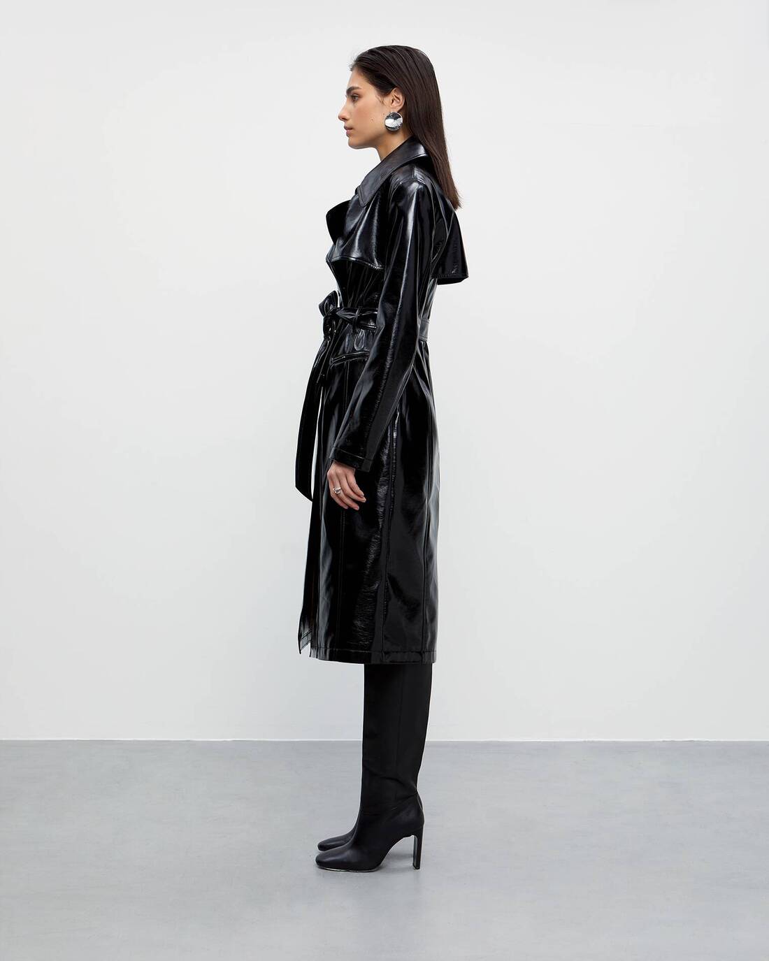 Eco-leather raincoat