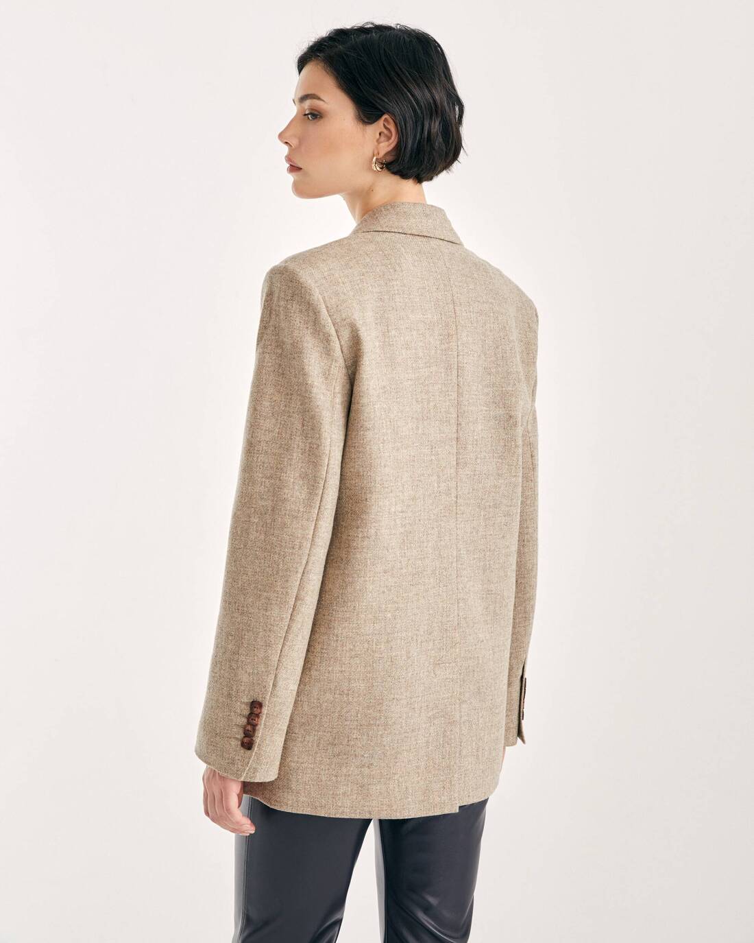 Loose fit wool jacket 