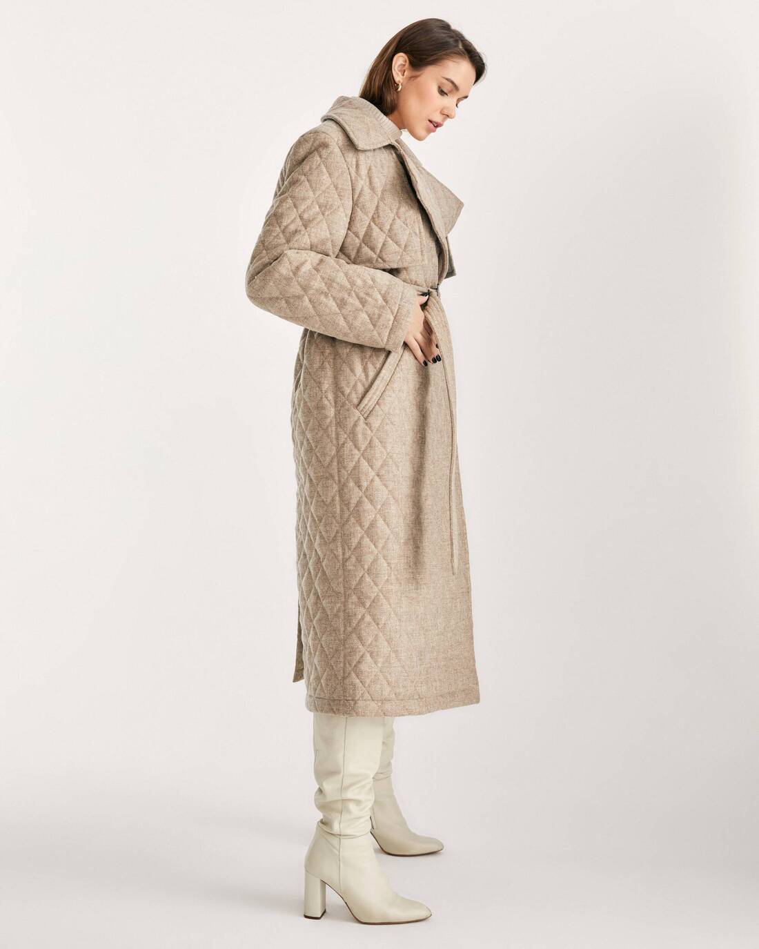 Quilted trench coat 