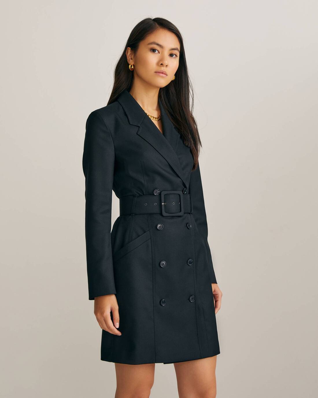 Double-breasted jacket dress 