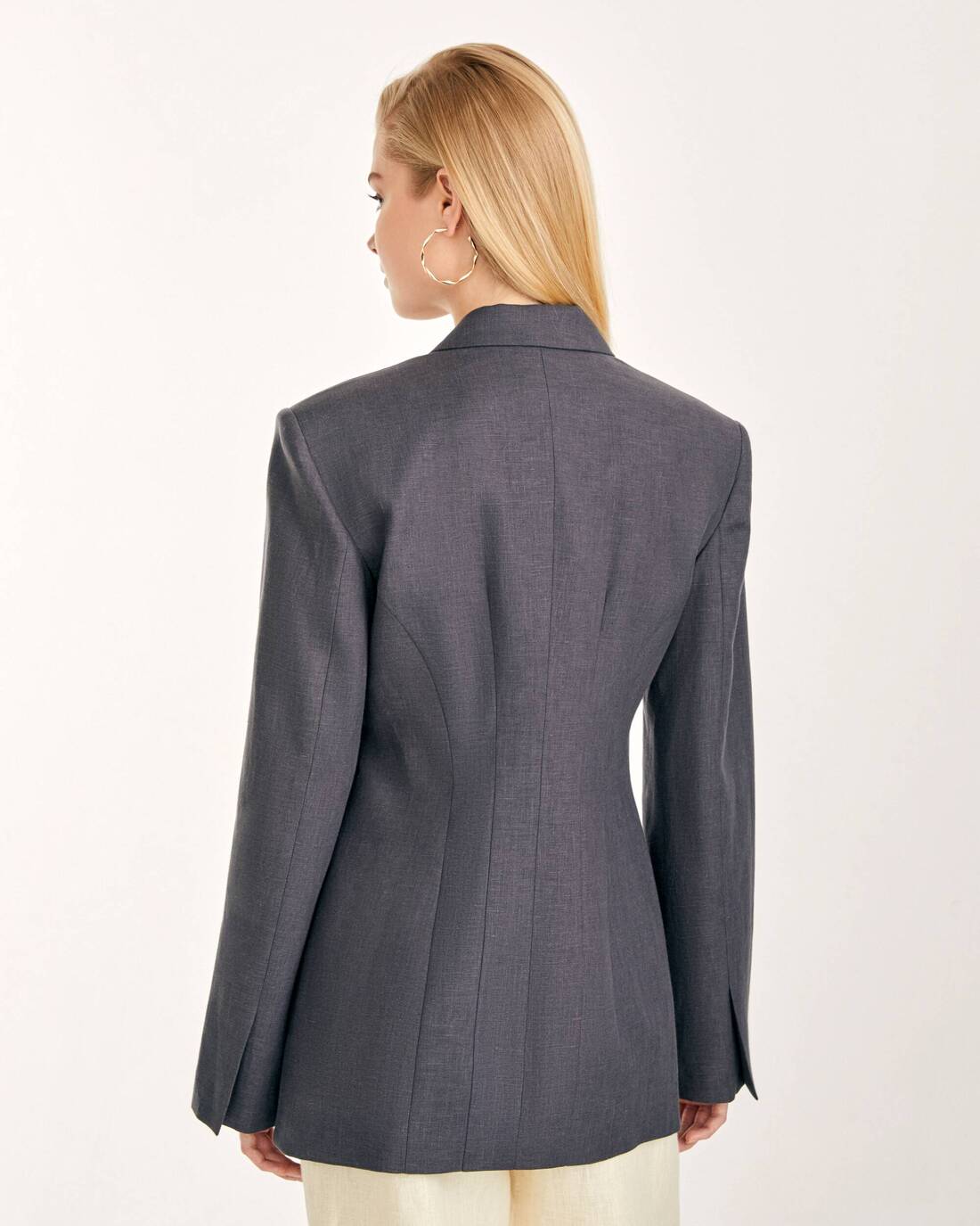 Corset-cut linen jacket