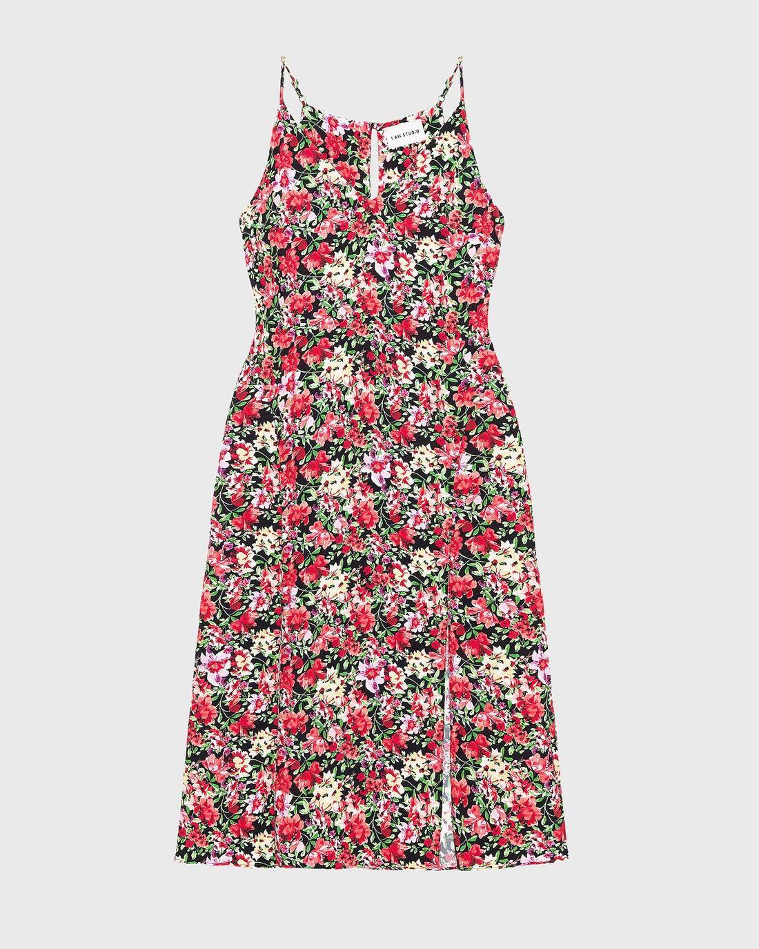 Vintage print slip dress