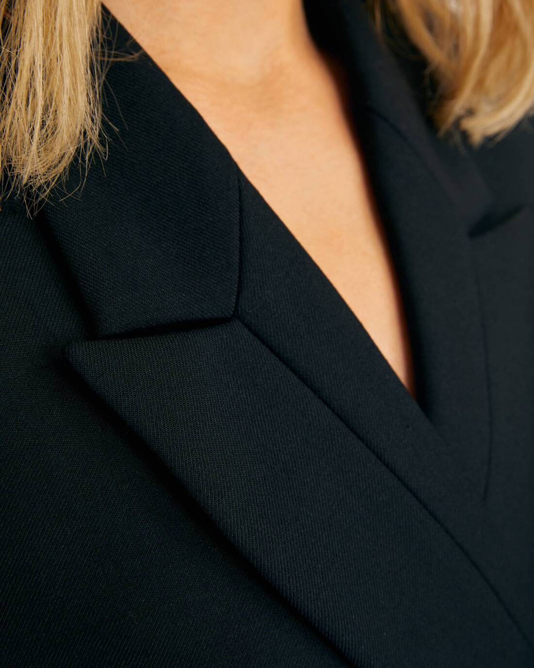 Double-breasted jacket with notched lapels