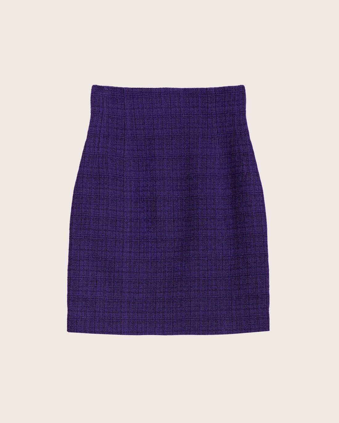 Textured skirt with darts