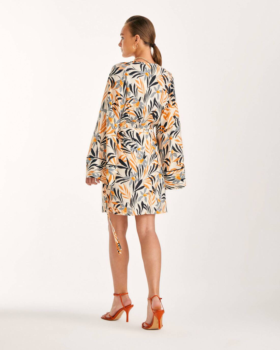 Kimono dress in designer print 