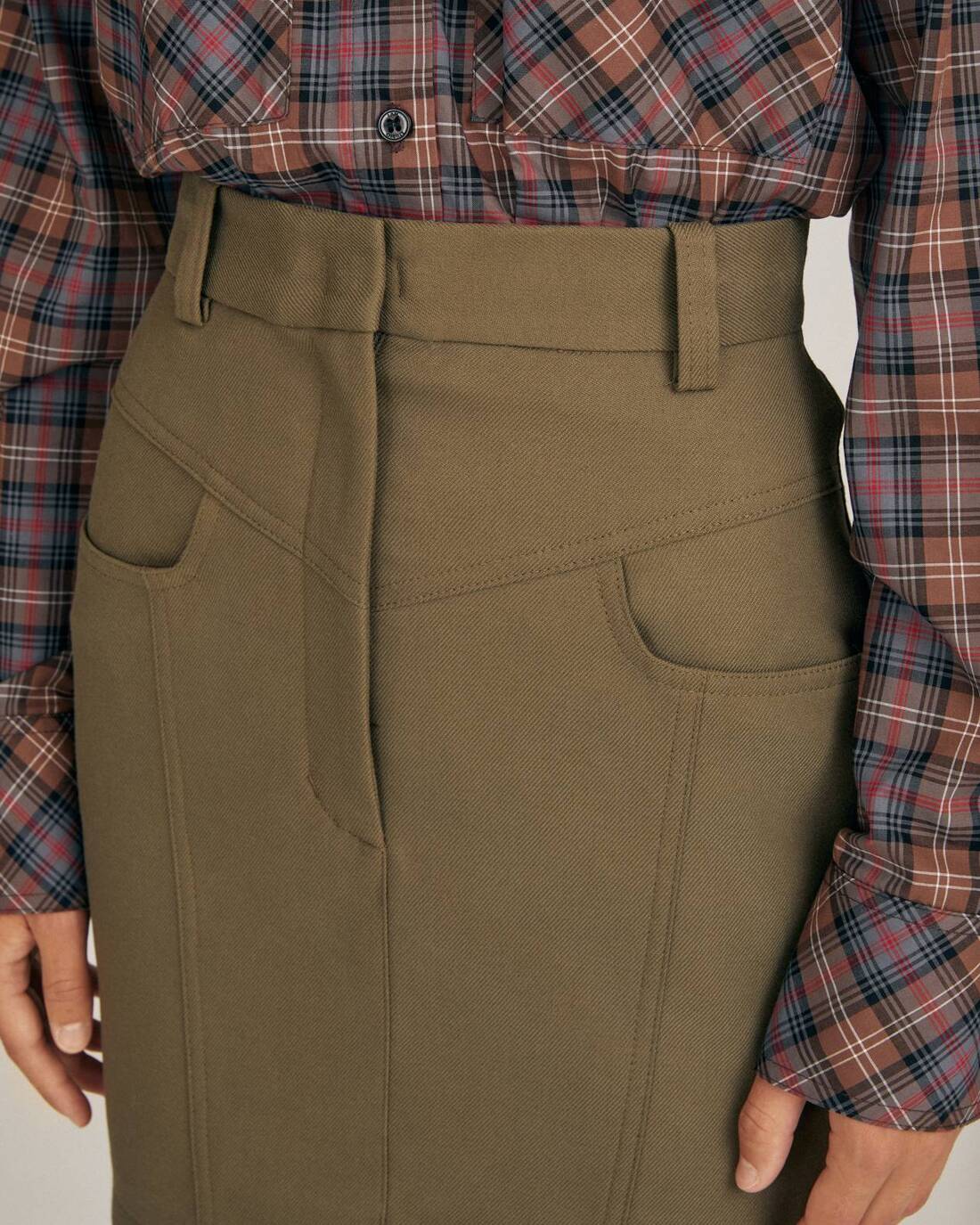 Utility style mini skirt