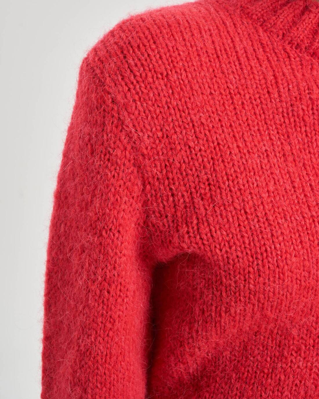 Cropped alpaca wool sweater