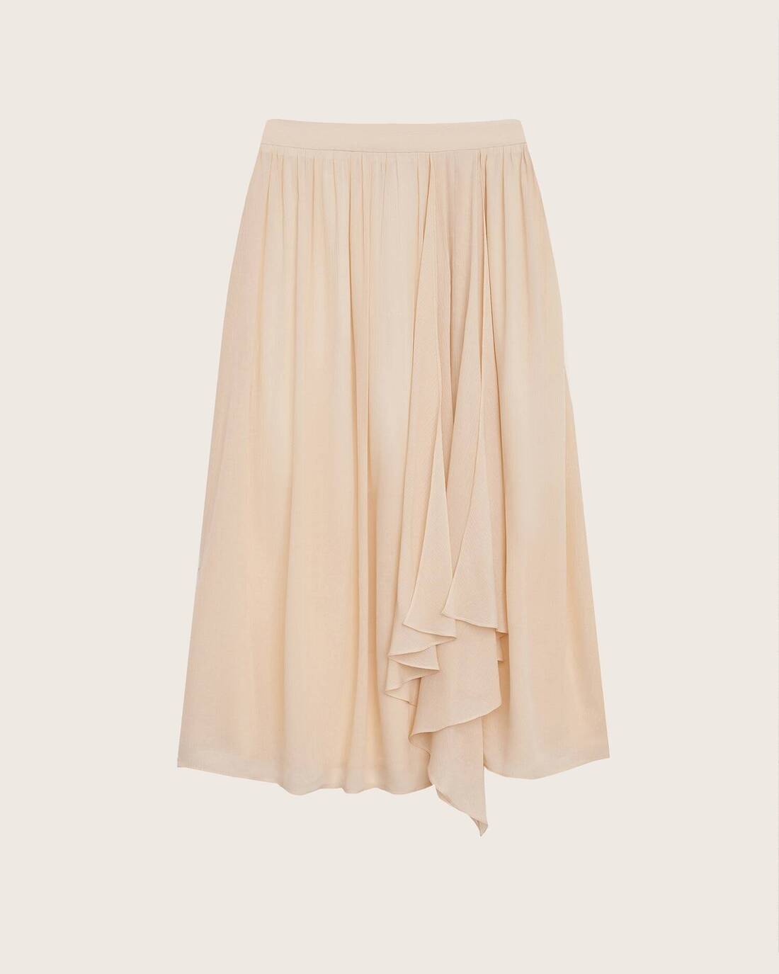 A-line skirt with flounce 