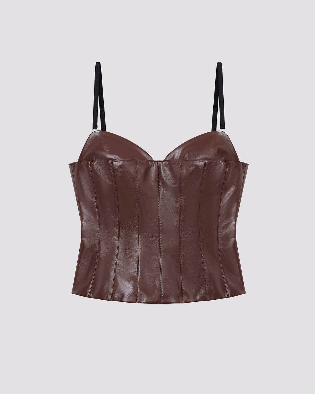 Corset top made of eco leather  