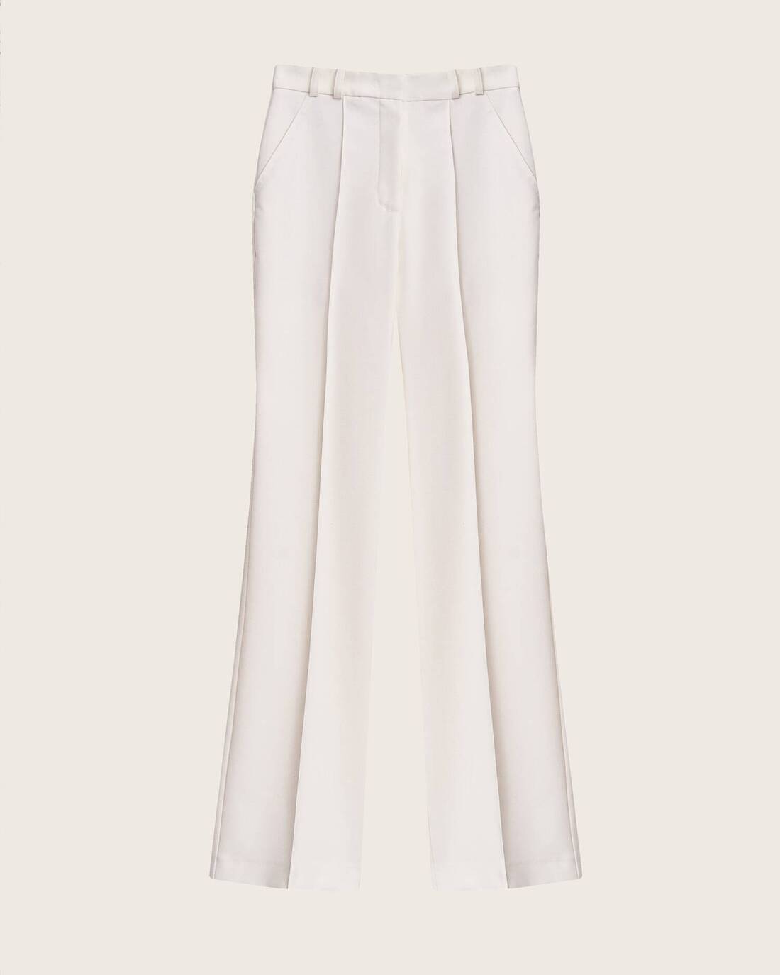 Textured cut flared trousers  