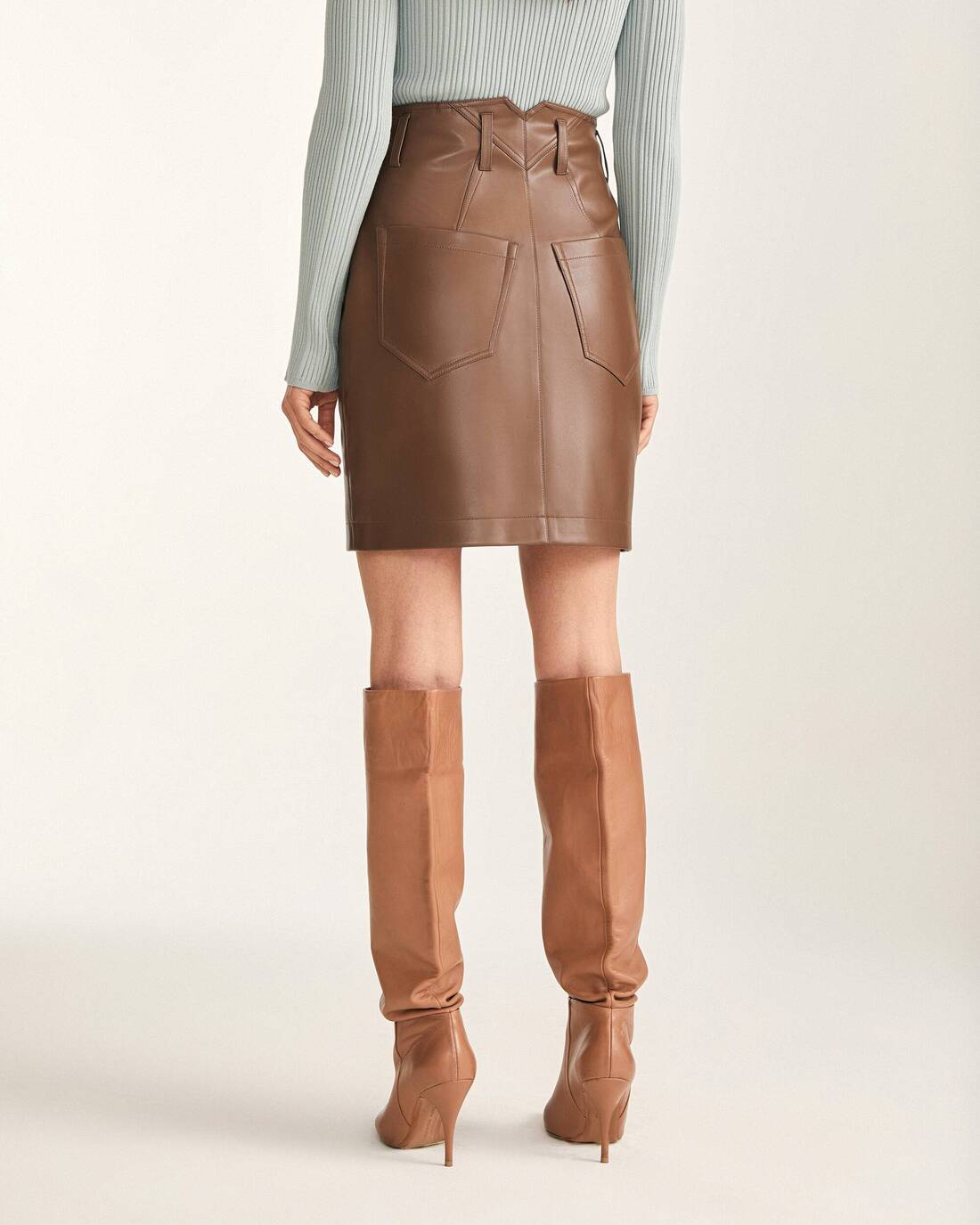 Eco-leather mini skirt 