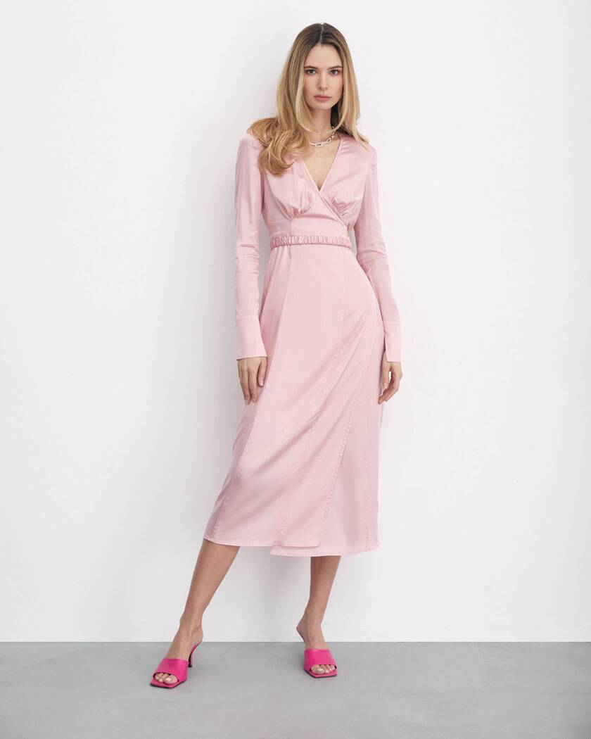 картинка Платье миди с оригинальным поясом магазин Одежда+ являющийся официальным дистрибьютором в России 