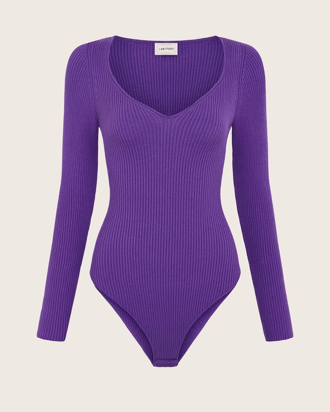 Ribbed knitted bodysuit	