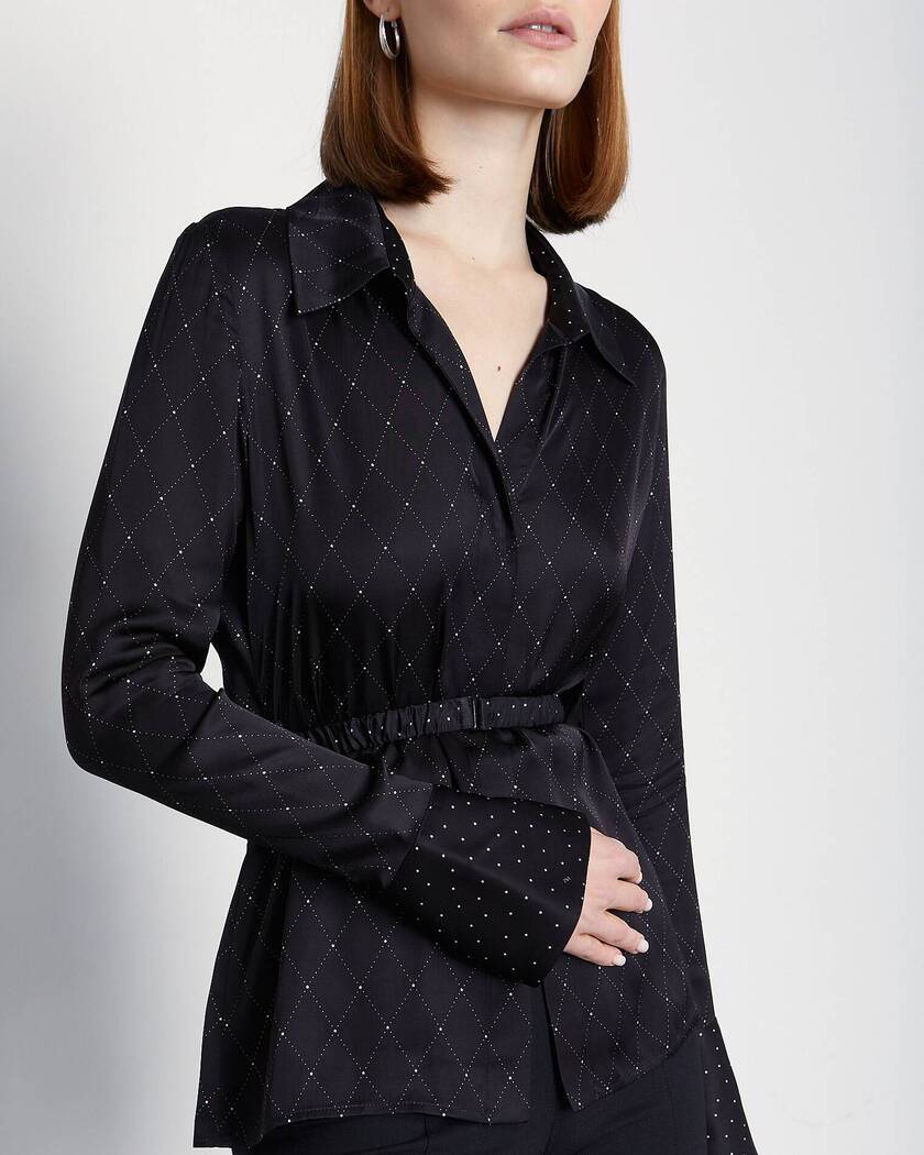 картинка Блуза с воротником магазин Одежда+ являющийся официальным дистрибьютором в России 