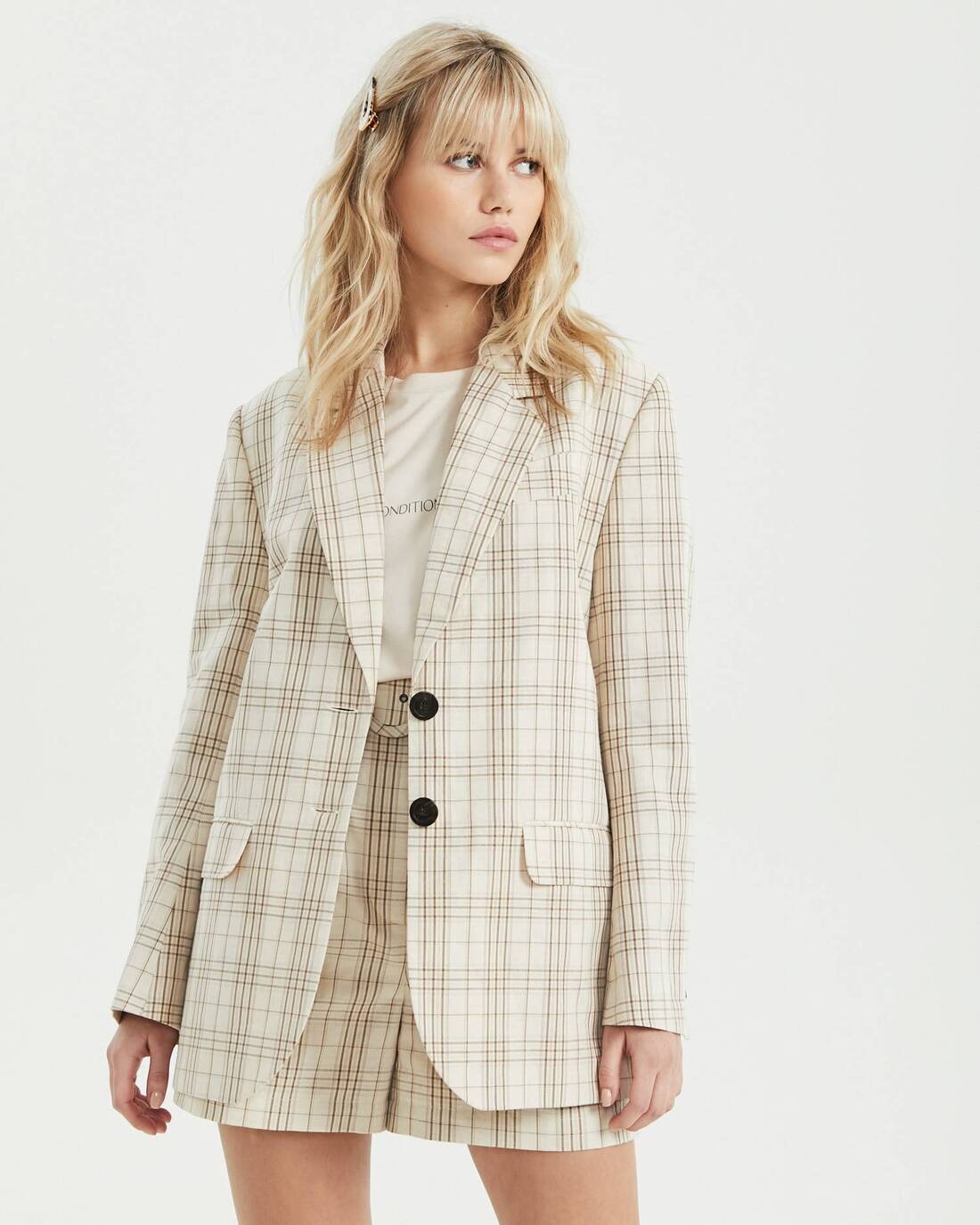 Single-breasted menswear checked jacket