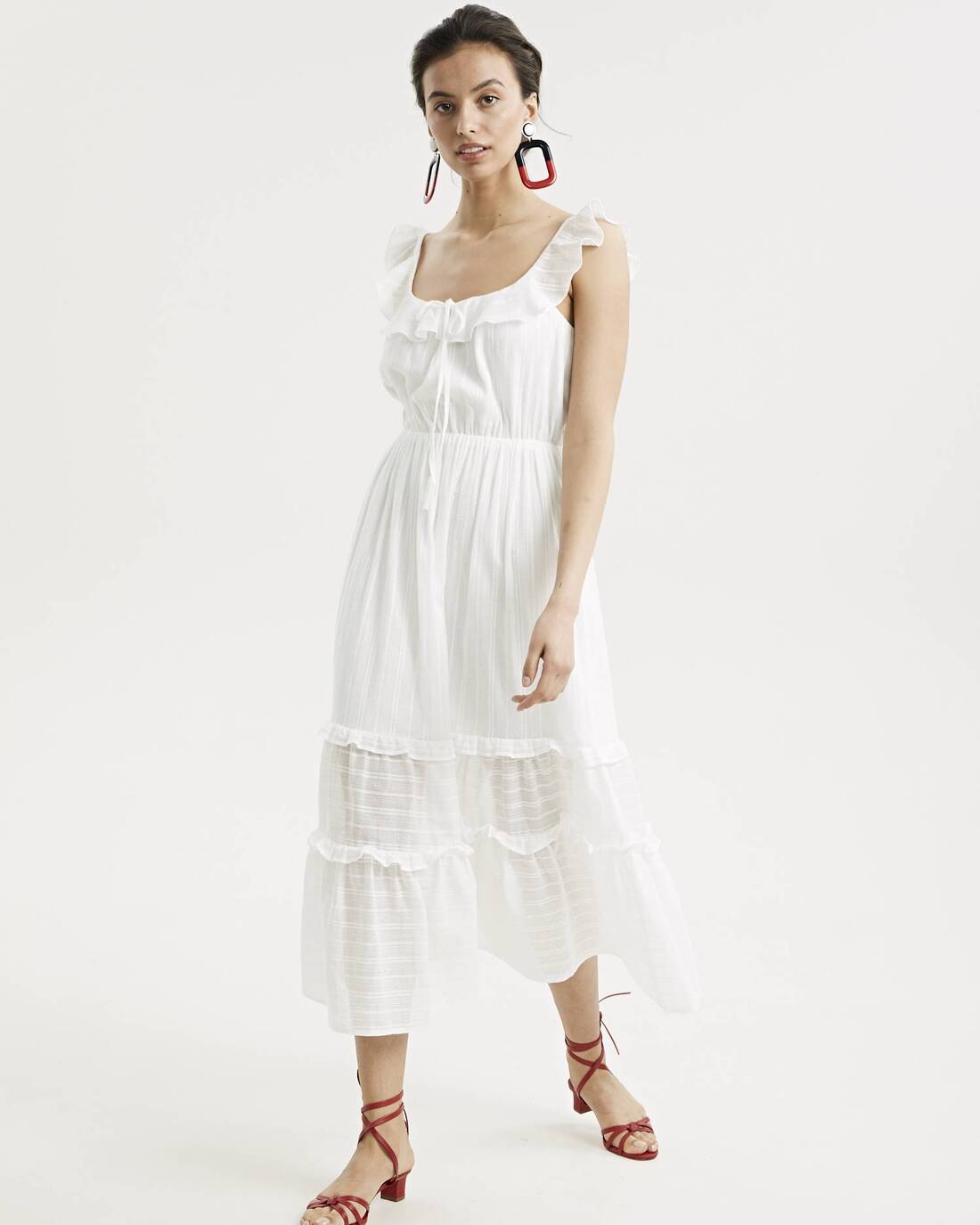 Cotton ruched dress