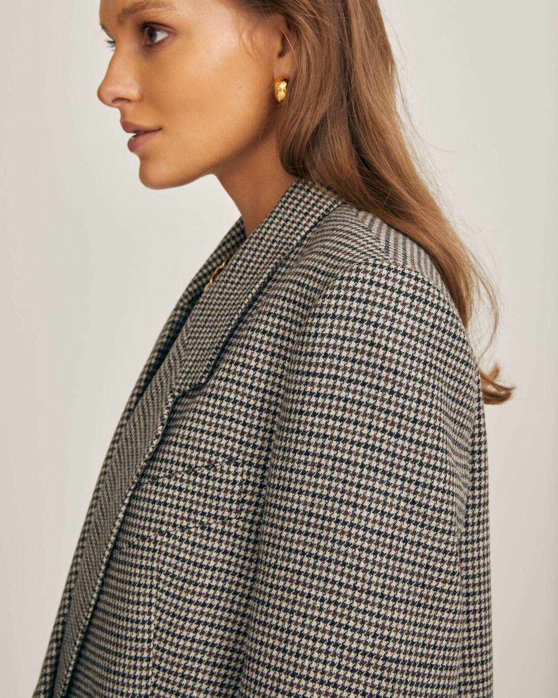 Double-breasted jacket with logoed lining 