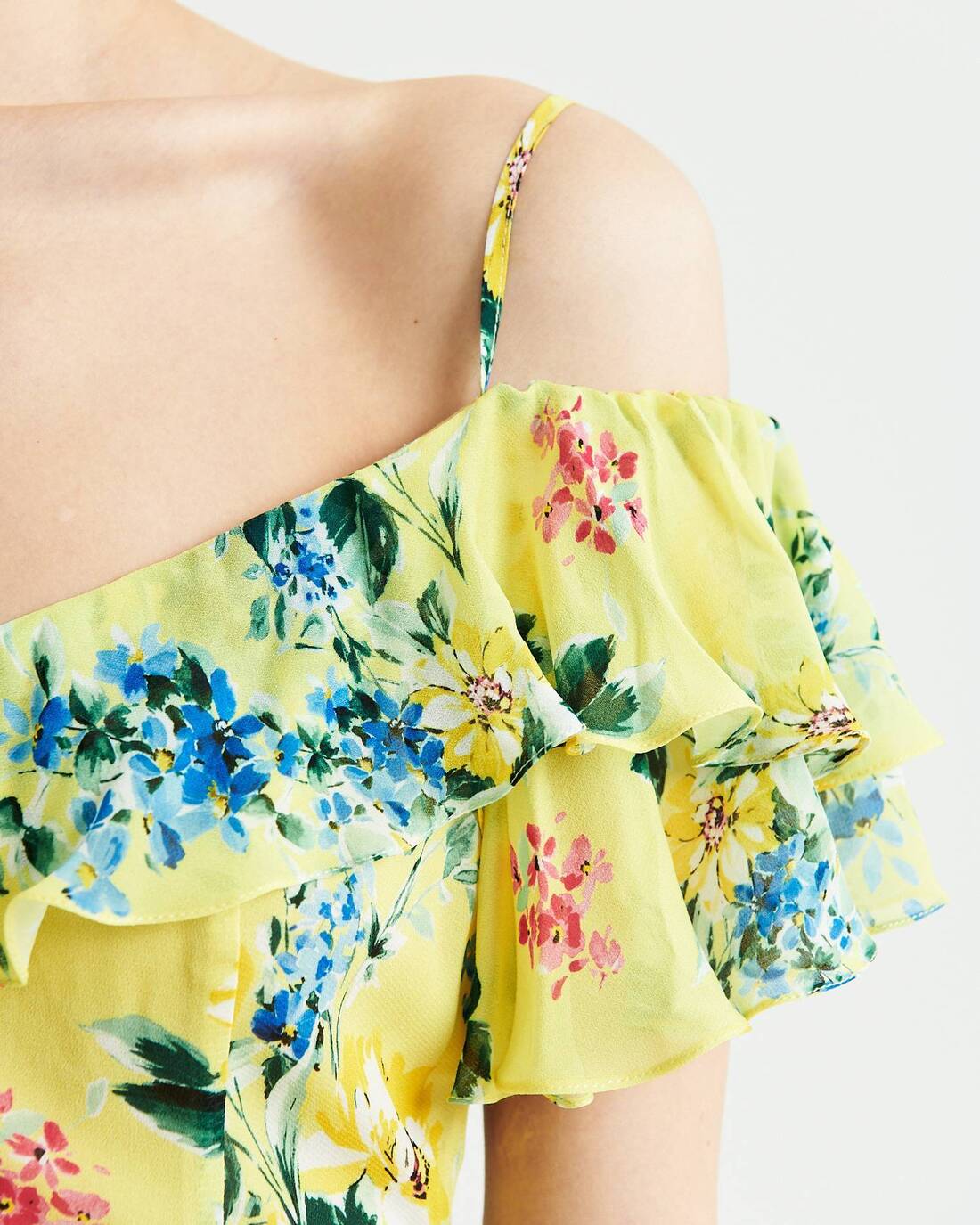 Floral print ruched mini dress