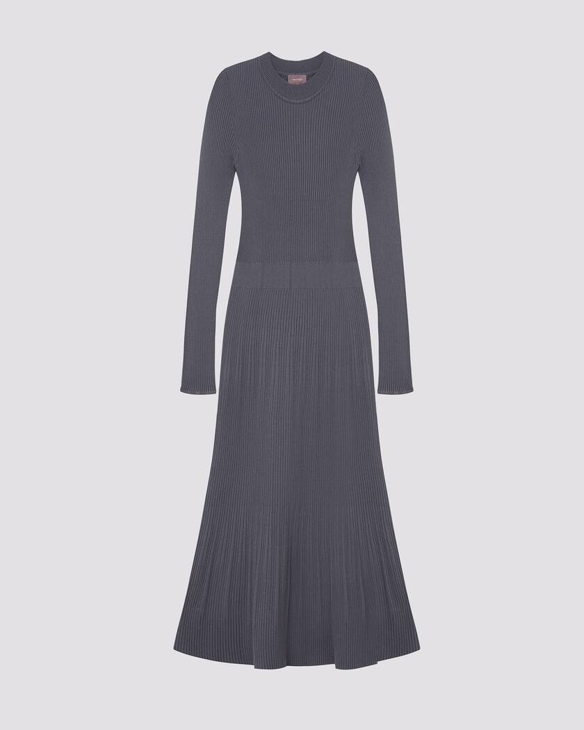 картинка Платье-миди из эластичной вискозной пряжи магазин Одежда+ являющийся официальным дистрибьютором в России 