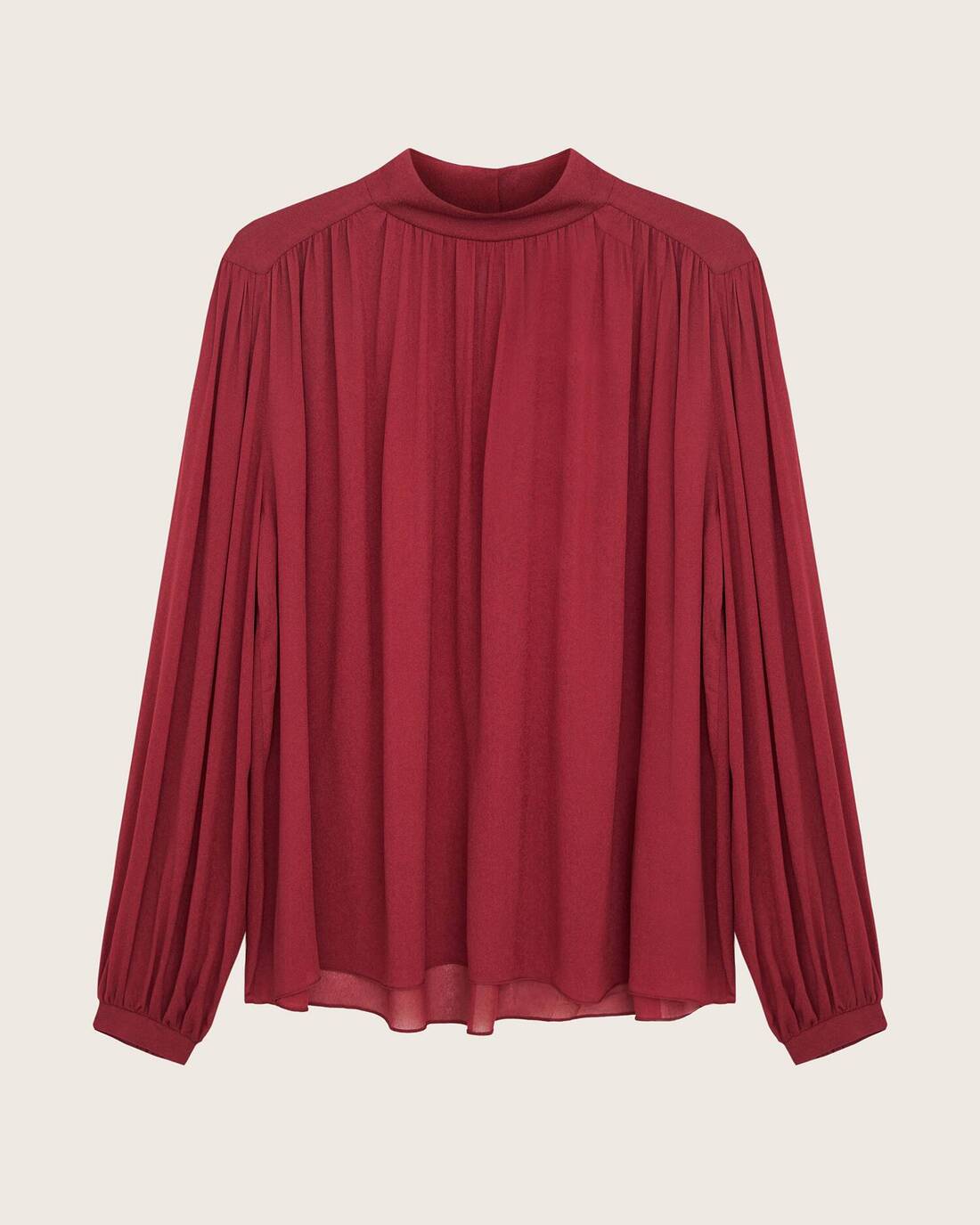 Puff sleeves airy blouse