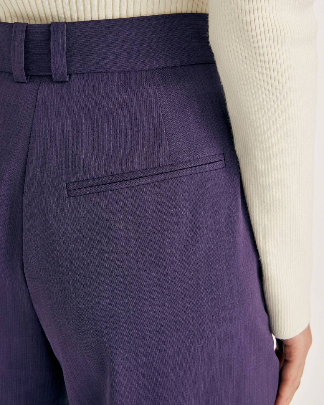 Palazzo trousers with tucks