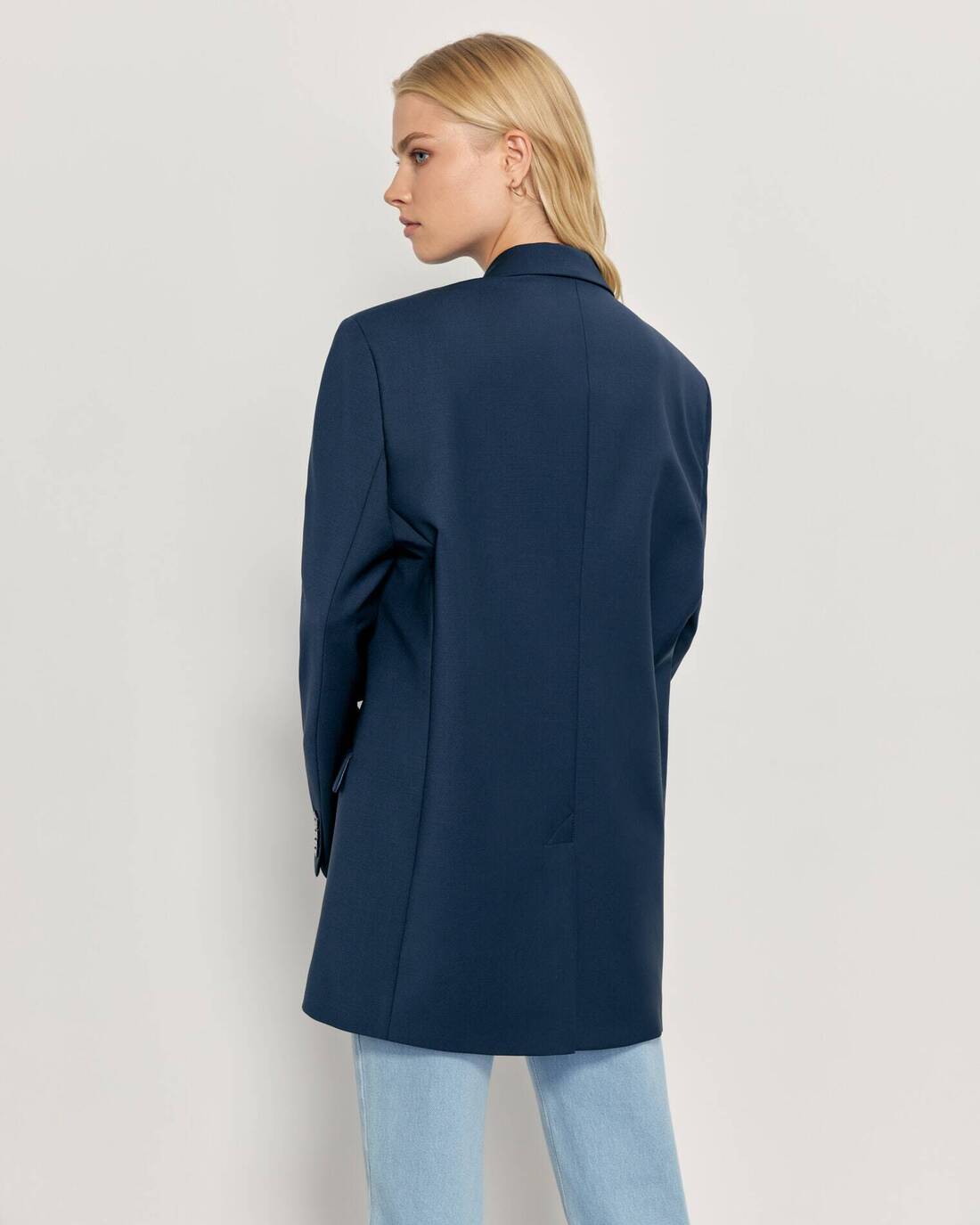 Single-breasted wool jacket 